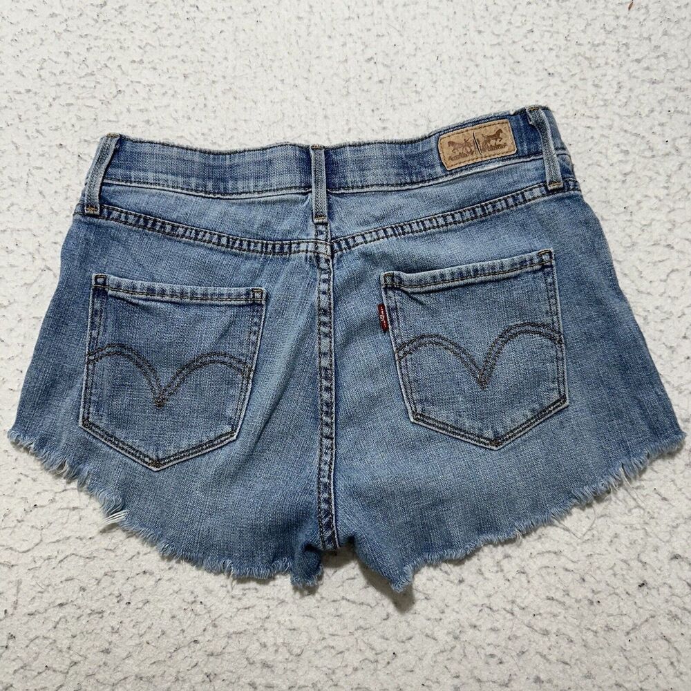 Levi's 525 Straight Women’s 26 Perfect Waist Cut Off Denim 2” Inseam Jean Shorts - Picture 5 of 12